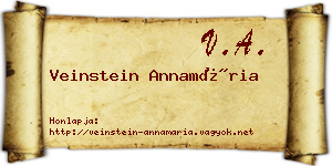Veinstein Annamária névjegykártya